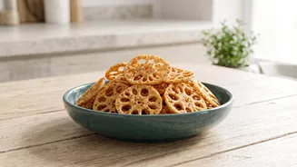 Air-Fried Lotus Stem Chips: How Kashmir's Nadru Snack Got A Low-Oil Revamp