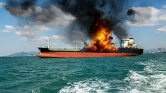 Tanker Catches Fire After Hit By Unknown Projectile In Strait Of Hormuz, UKMTO Says