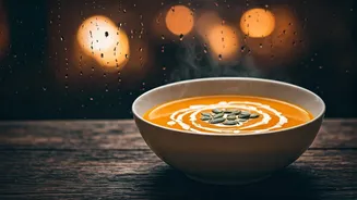 Rainy Nights Need A Bowl Of Pumpkin Soup