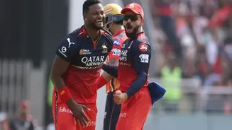 Virat Kohli dances with Romario Shepherd during the DC vs RCB IPL 2026 match; Video goes viral.