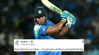 Combination of Dhoni and Pandya: Fans heap praise on Richa Ghosh for impactful knock in 2025 Women’s World Cup final