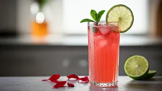 Make Viral Aesthetic Hibiscus Sweet Lime Pink Drink At Home