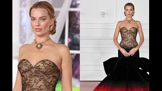 Margot Robbie Wears Elizabeth Taylor's Rs 74 Crore Taj Mahal Diamond Necklace