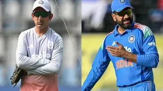 "Locked in, but enjoying the moment": Rohit Sharma, Gautam Gambhir share laugh before Lord's ODI against England