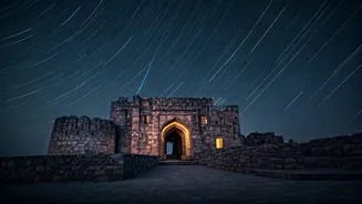 Explore Historic Hill Fort Ruins Through Midnight Long Exposure Photography