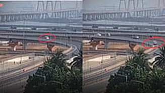 Mumbai Police Jeep Allegedly Reverses Nearly 1 Km On Coastal Road Ramp Near Worli Sea Face; Viral Video Sparks Safety Concerns - WATCH