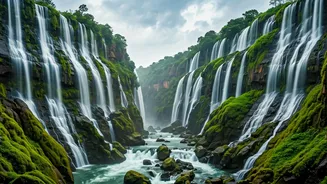 Lonavala Ancient Cliffs Come Alive With Cascading Foaming Seasonal Waterfalls