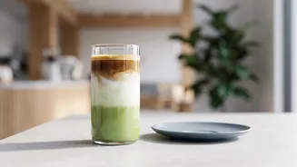 Dirty matcha combines matcha with an espresso shot Gives Readers A Reason To Revisit The drink layers tea bitterness coffee intensity and milk