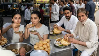 Alia Bhatt And Shraddha Kapoor Eat Pani Puri, While Amitabh Bachchan Enjoys Chole Bhature– AI Reimagines!