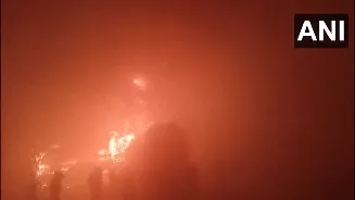 Mathura: 7 buses, 3 cars catch fire after collision due to fog on Delhi-Agra Expressway, at least 4 dead