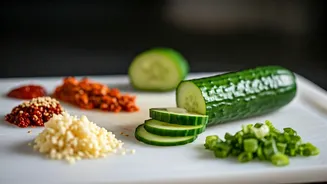 Fresh Cucumbers Meet Classic Korean Seasonings