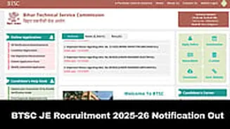 BTSC JE Recruitment 2025-26: Notification Out; Check Eligibility Criteria, Application Fees, & Other Details Here