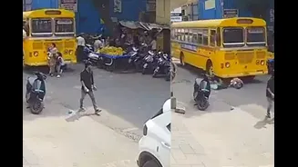 On Camera: School Bus Crushes Toddler To Death, Grandmother Severely Injured In Mumbai