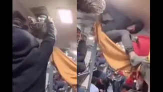 Man Makes Hammock Out Of Bedsheet Inside Crowded Train Coach, Lands On Floor Within Seconds: ‘Co-passengers In Shock’