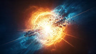 Hubble Captures Space Collision: A Violent Debut