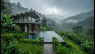 How heavy rains refresh landscapes surrounding luxury private estate villas in Coorg