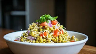 Oil-Free Sprouts Chaat: Your Ultimate Healthy & Energizing Office Snack