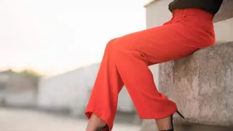 These styles go well with wide-leg trousers