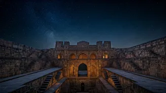 Ancient Stepwells Look Magical In Midnight Long-Exposure Photo Crawls