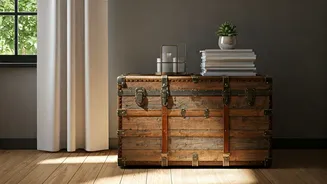 Why Design Channels Are Obsessing Over Repurposed Vintage Wooden Trunks