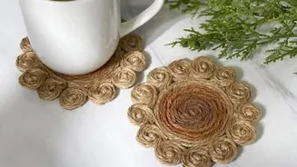 DIY: How to make jute coasters