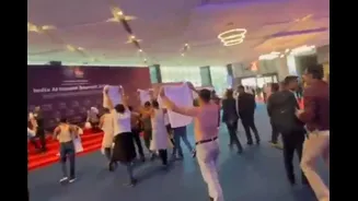 Shirts Off, Slogans On: Youth Congress Workers Protest At AI Summit, FIR Filed