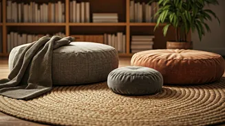 Design Cozy Reading Nooks Using Jute Floor Seating Layouts