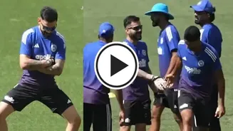 Watch Kohli's hilarious antics in training session