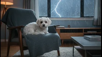 Why thunderstorm phobia resolution takes time for sensitive indoor apartment pets