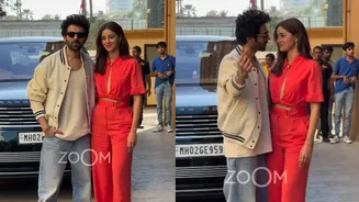 Tu Meri Main Tera Main Tera Tu Meri: Kartik, Ananya Spotted Ahead Of Film Release, Recreate Poster Pose For Paps - Watch