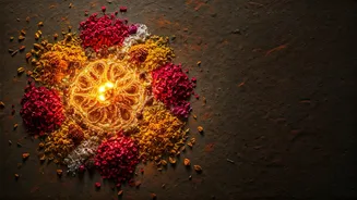 Ditch Artificial Colors, Try Zero Waste Dried Flower Seasonal Rangolis