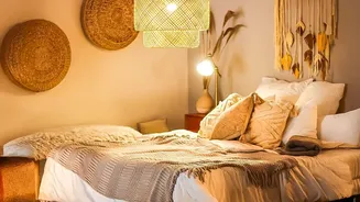 Bohemian Home Decor Ideas Explained: Warm Lighting And Earthy Materials
