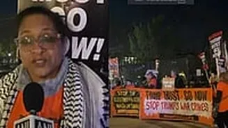 'Trump Must Go Now': Protesters Gather Outside White House Seeking US President's Removal After Ceasefire With Iran - VIDEO