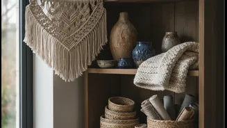 Textiles And Pottery Bring Texture To A Curated Memory Corner