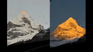 What Makes Mount Neelkanth Glow In Gold? The Alpenglow Effect Explained —You Have To See This Time-Lapse