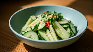 Chilli Garlic Cucumber Salad Brings Big Flavour In Minutes