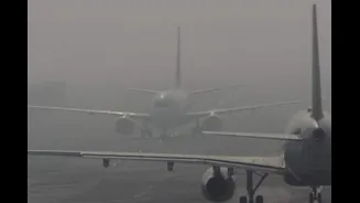 Over 110 Flights Delayed Amid Dense Fog In Delhi; Air Quality Improves To 'Very Poor' Category