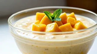 Treat Yourself To Rich Frozen Mango Cubes Oat Milk Pudding
