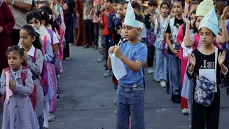 Gaza students return to school after 3 years