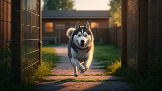 Husky's Daring Escape: A Determined Dog's Journey to Daycare for Her Best Friend!