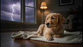 Thunder Can Trigger Shaking, Drooling, Clinging Or Escape Attempts In Pets