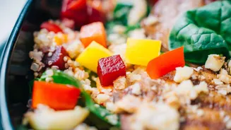Mango quinoa salad that's light and healthy