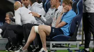 Kevin de Bruyne ruled out indefinitely after scans confirm high-grade tear in right thigh suffered at Napoli
