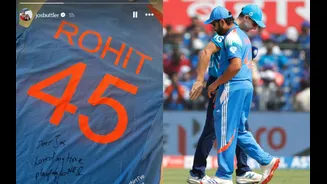 'Will treasure this' - Jos Buttler receives Rohit Sharma's signed jersey
