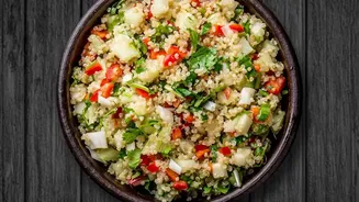 Refreshing Meal Ideas: Upgrade Quinoa Cucumbers And Bell Peppers With Lemon Vinaigrette