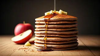 Wholesome Cinnamon-Apple Pancakes: A Fluffy, Creamy Whole-Grain Delight