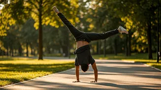 Young Adults Are Mastering Gravity Defying Handstands In Public Parks