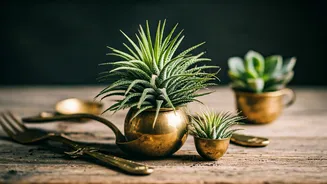 Upcycle Vintage Brass Utensils Into Quirky Tabletop House Planters