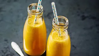 Turmeric Works With Lemon And Orange In A Zesty Smoothie