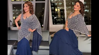 Madhuri Dixit Channels Refined Evening Drama In Rs 63K Embellished Saree